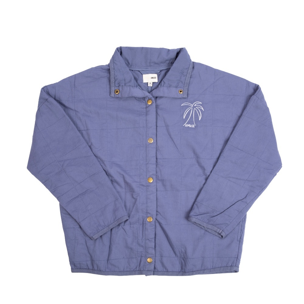 NEW Revolve Amuse Society Womens Small Med Beach Chic Quilted Jacket Periwinkle